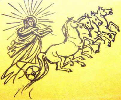  Золотая колесница  бога Солнца Гелиоса.