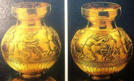 Золотая ваза со сценками из жизни царских скифов (базилеев)