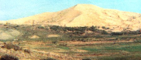 Барханы желтого песка у Махачкалы